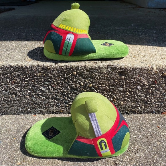 Mens’ Star Wars Boba Fett Plush Slippers Sz S - Picture 9 of 11